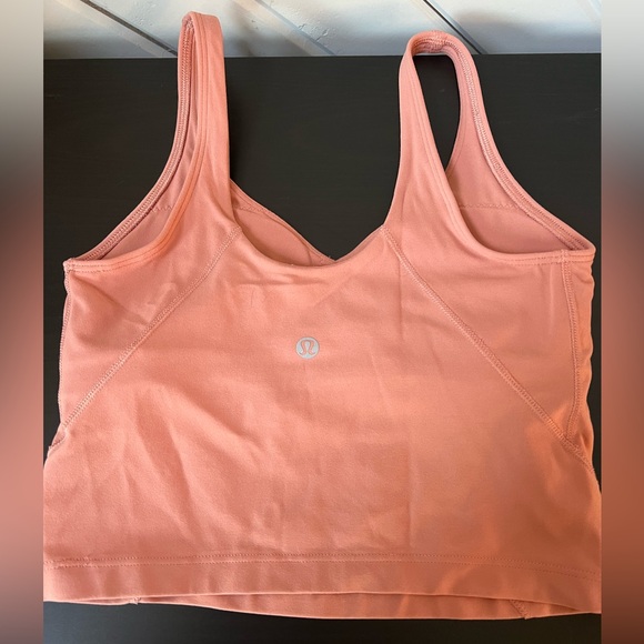EUC-Lululemon Align Cropped Tank Top Women’s Size 4 Dusty Rose - Picture 3 of 4